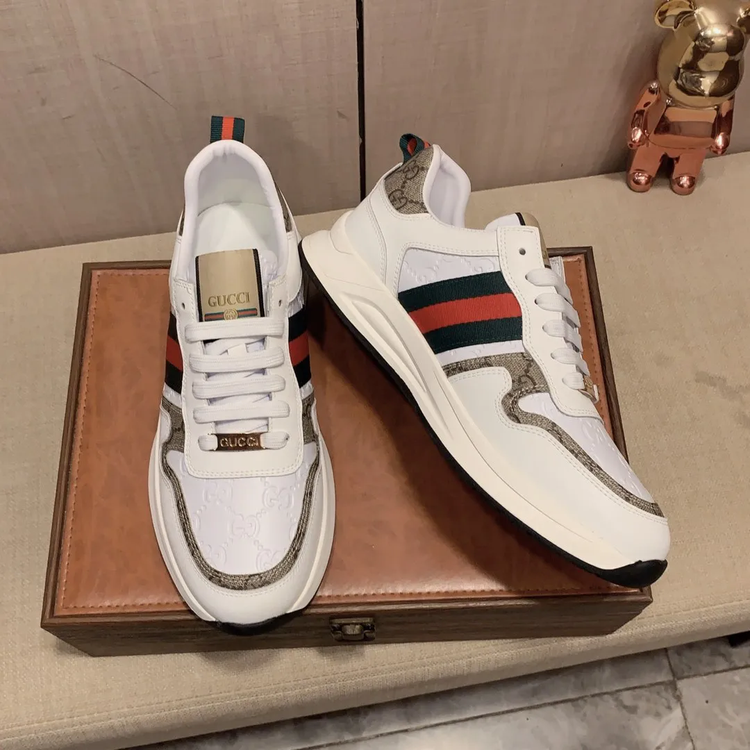 Men's Men's Shoes💰420💰💰🎩🎩[Lightning][Lightning] "Gucci*" The latest and most popular casual sports shoes, top brand [seduce] luxury~purchase, top~quality. [Strong] The upper is made of imported breathable cowhide with material ➕ breathable sheepskin feet (•) and fine workmanship. The original stylish and stylish soft rubber wear-resistant and non-slip outsole is light and comfortable on the feet. The real thing looks better when photographed in real life. 122: code: 38-44, can be customized to 45, 2️⃣ colors available